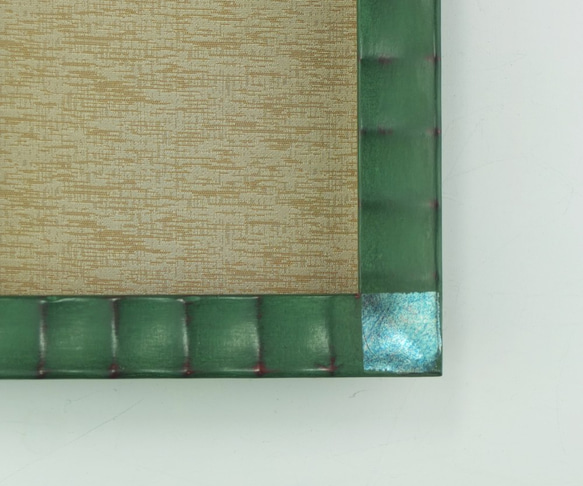 ボックス型額縁　ハンドメイド　オリジナルフレーム　一点物（緑） 4枚目の画像