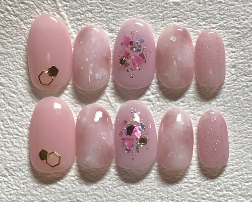【020】ネイルチップ ニュアンスネイル シンプルネイル 1_ac89b29d0393e2fb6f5470684830