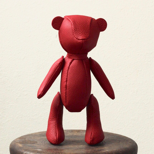 鞄職人が息子につくった革製テディベア【受注生産】 立体・オブジェ