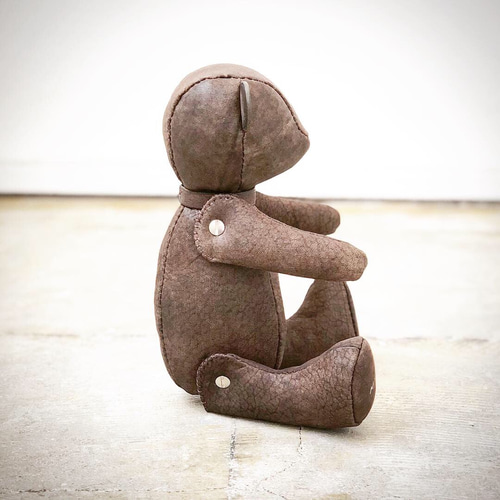 鞄職人が息子につくった革製テディベア【受注生産】 立体・オブジェ