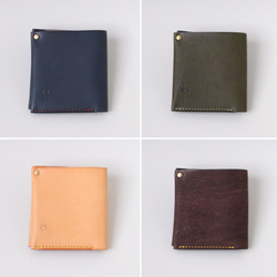 シンプルな二つ折財布/イタリアンレザー 10枚目の画像