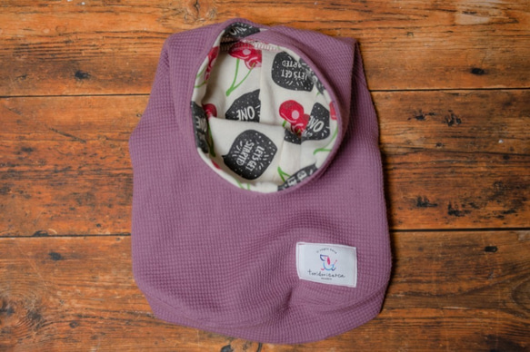 ワッフルニットパーカー　ネイビー　ドッグウェア　受注生産　【XS〜M/ダックス】 3枚目の画像