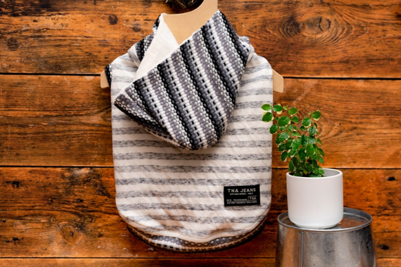 tokkuriフードパーカー グレーボーダー　犬　服　ドッグウェア　【MSサイズ】 1枚目の画像