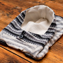 tokkuriフードパーカー グレーボーダー　犬　服　ドッグウェア　【MSサイズ】 2枚目の画像