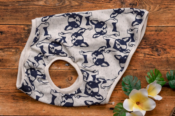 フレブルちゃん柄　タンクトップ　犬　服　ドッグウェア　【3S〜2L/ダックス/フレブル】 2枚目の画像