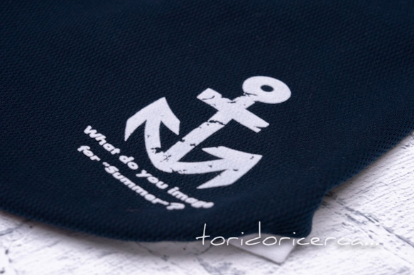 マリンシリーズ　ネイビー×ホワイト　タンクトップ　犬　服　ドッグウェア　受注生産　【3S〜2L/ダックス/フレブル】 3枚目の画像