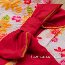 浴衣　ひまわり（白）　【3S〜3L/ダックス/フレブル】 2枚目の画像