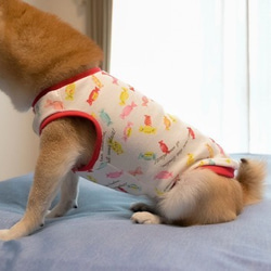 キャンディ柄　タンクトップ　犬　服　ドッグウェア　受注生産　【3S〜2L/ダックス/フレブル】　M〜２２００円 5枚目の画像