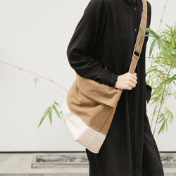 同じキャンバスバッグの女性クロスボディ大容量ニッチオリジナルデザインショルダーバッグとsobag日本のUホームフィッティングルー 3枚目の画像