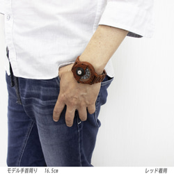 ウッドウォッチ DearwooD ディアウッド 腕時計 木製 木工 時計 ディスク式 コンパス 方位磁針 メンズ 男性用 6枚目の画像