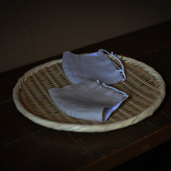 知多木綿を使用した布マスク・グレー・天然素材ならではの速乾性と通気性です 3枚目の画像