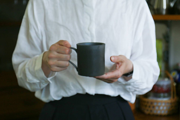 【カフェオレマグ】たっぷりのコーヒーやカフェオレに・愛知県常滑産・澤田朋大さん作・マグカップ・大・200cc 4枚目の画像