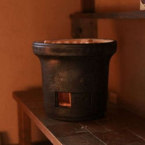 三河特産炭火焼コンロ 黒七輪 瓦七輪 30cm