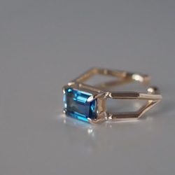 Octagon cut stone K10イヤーカフ(London Blue Topaz) 1枚目の画像