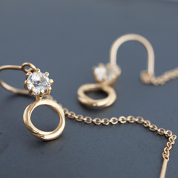 まっつん プラチナピアス スクリューチェーン フープピアス 2.4㎜幅