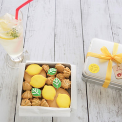 レモンのお菓子が入った『贅沢ＢＯＸ＜M＞』重厚感たっぷりギフトBOXにお入れします。ラッピングor熨斗無料サービス中。 3枚目の画像