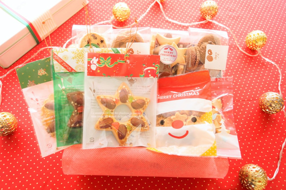 飾って食べれる、オーナメントクッキー入り「Xmasクッキー缶
