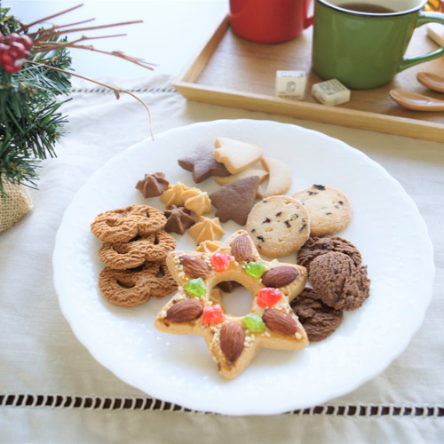 新品未使用 クッキー缶 オーナメント 飾って食べれる、オーナメントクッキー入り「Xmasクッキー缶