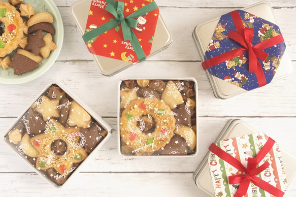 ＊１２月１５日まで＊クリスマス限定　毎年人気のクリスマスクッキーです♪「スター缶」　 2枚目の画像