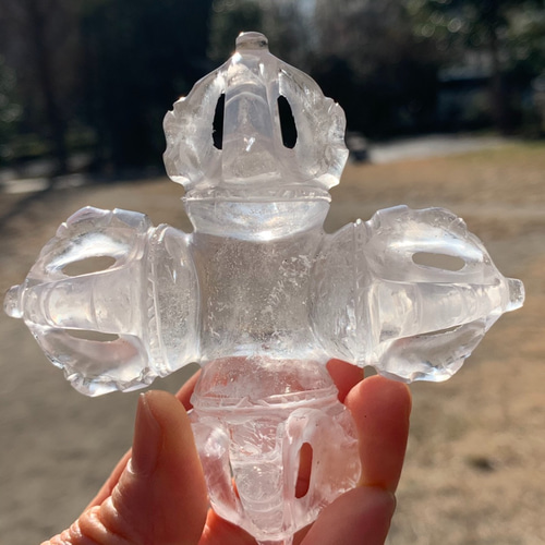 ☆ヒマラヤ水晶ヴァジュラ☆ ガネッシュヒマール産】ヒマラヤ水晶 ヴァジュラ (縦89.2mm×横34.9mm