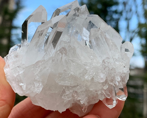 ブラジル産 クリアクォーツクラスター 水晶クラスター 透明度高く氷の