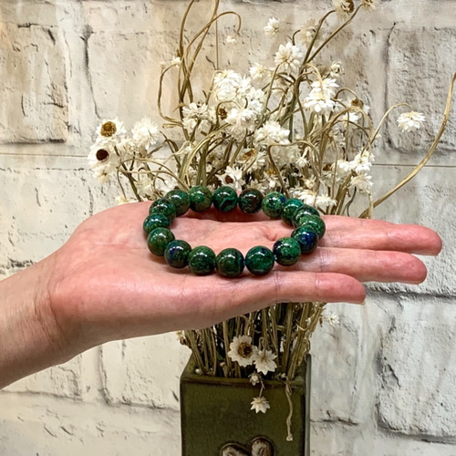 大人気！緑あふれる惑星のような！ヒーリング！アズライト・マラカイト  