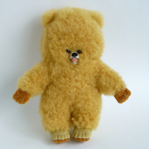 【非売品】Peanut Club　くま　ぬいぐるみ　黄色　銀ラメ混毛　レア 非売品】Peanut Club くま ぬいぐるみ 黄色 銀ラメ混毛 レア