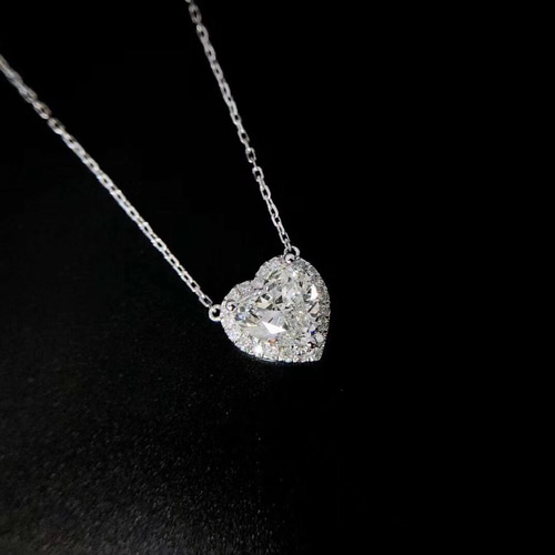 newデザイン】可愛いハートシェイプ モアサナイト ダイヤ ネックレス