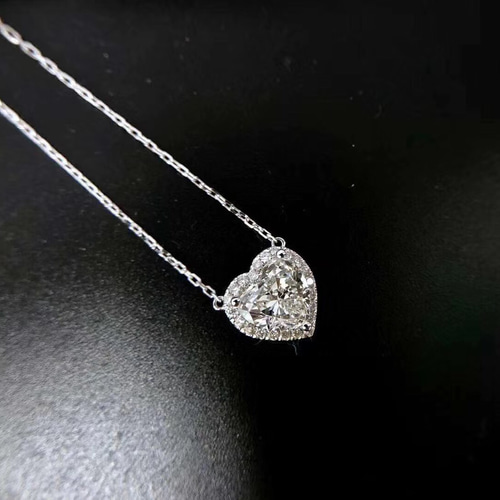 newデザイン】可愛いハートシェイプ モアサナイト ダイヤ ネックレス