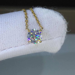 0.5カラット】輝くモアサナイト ダイヤモンド ネックレス ネックレス  