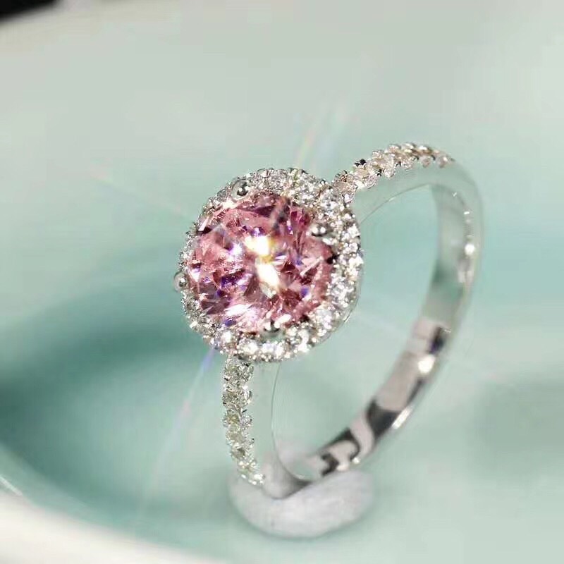 特製ハートモアサナイト ダイヤリングK18YG