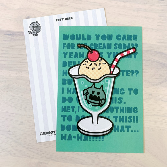 クリームソーダとばいきんのポストカード(3枚セット) 1枚目の画像