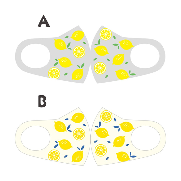 フルーツ柄のマスク その1【受注制作】 2枚目の画像