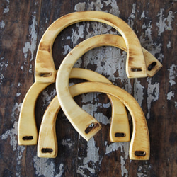 ウッドハンドル　木 [ナチュラル焼き]Bag Wood handle　取っ手 4枚目の画像