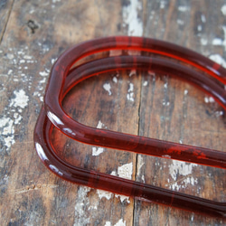 アクリルハンドル [D型　クリアブラウン]Bag clear brown handleD　取っ手 2枚目の画像