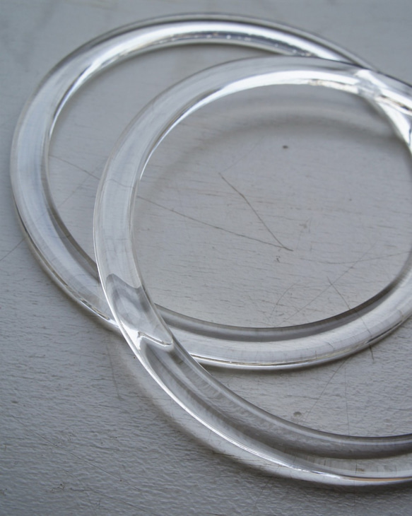 アクリルハンドル [丸型　クリア]Bag clear handlecircle　取っ手 2枚目の画像