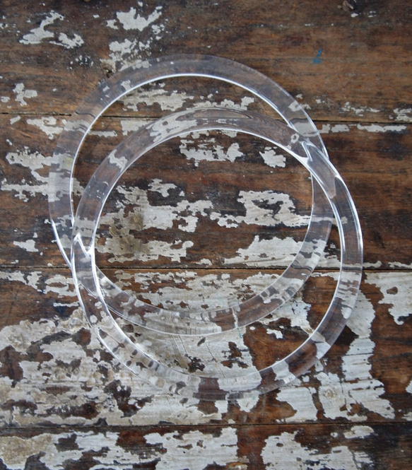 アクリルハンドル [丸型　クリア]Bag clear handlecircle　取っ手 3枚目の画像