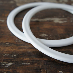 アクリルハンドル [丸型　ホワイト]Bag white handlecircle　取っ手 3枚目の画像