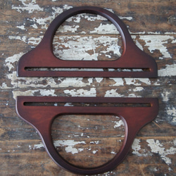 ウッドハンドル　木 [D型マットブラウン]Bag Wood handle　取っ手 2枚目の画像