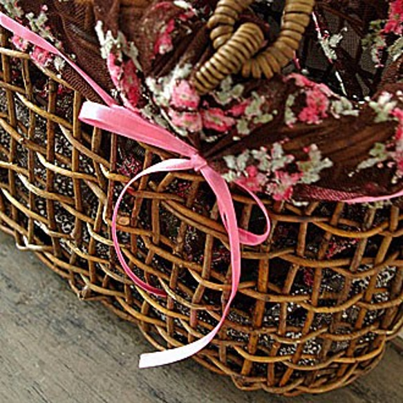 銷售***莉莉亞·袋包[粉紅色的花·籃子] S1461148brown 第3張的照片
