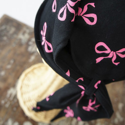 桑迪頭巾[粉紅絲帶黑色] C1821145blackpink 第2張的照片