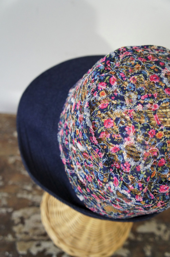 Lace Cloche [Print Lace Navy] C2791261Navy mix 第4張的照片