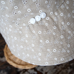 Tulle Raisha帽子[刺繡北極米色] C2911260 第4張的照片