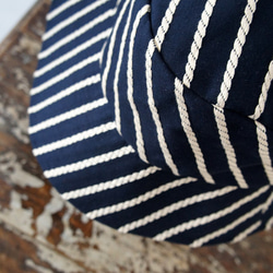 ***SALE***すごく大きいライシャ・ハット[64cmノットストライプ・ネイビーC2921288Navy 4枚目の画像
