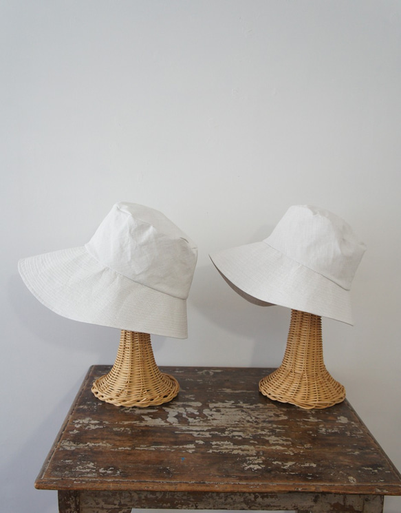 ***SALE***すごく大きいライシャ・ハット[64cmノットストライプ・ネイビーC2921288Navy 7枚目の画像