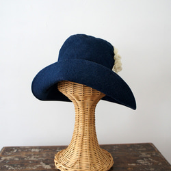 ***銷售***蕾絲緞帶·帽子[牛仔布·靛藍] C100008DenimIndigo 第3張的照片