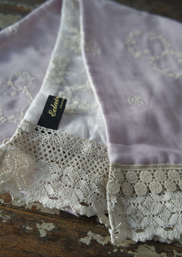 巴比龍圍巾[刺繡/紫色] M511423紫色 第2張的照片