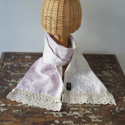 巴比龍圍巾[刺繡/紫色] M511423紫色 第3張的照片