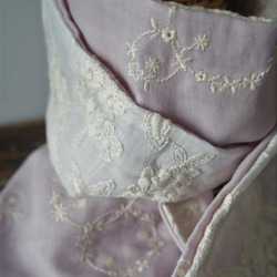 巴比龍圍巾[刺繡/紫色] M511423紫色 第6張的照片