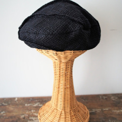 奶油色貝雷帽 [Tweed Navy] C3040953navy 第4張的照片
